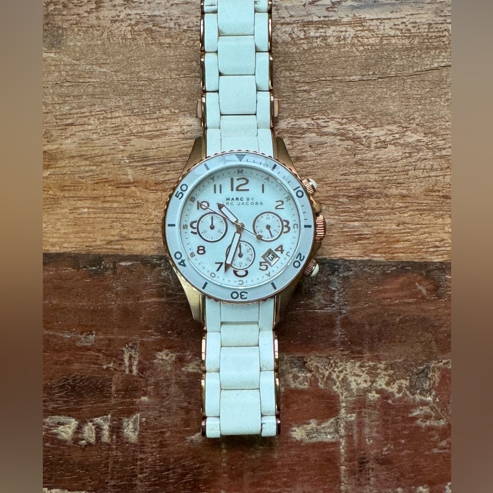Watch - White silicone and stainless steel